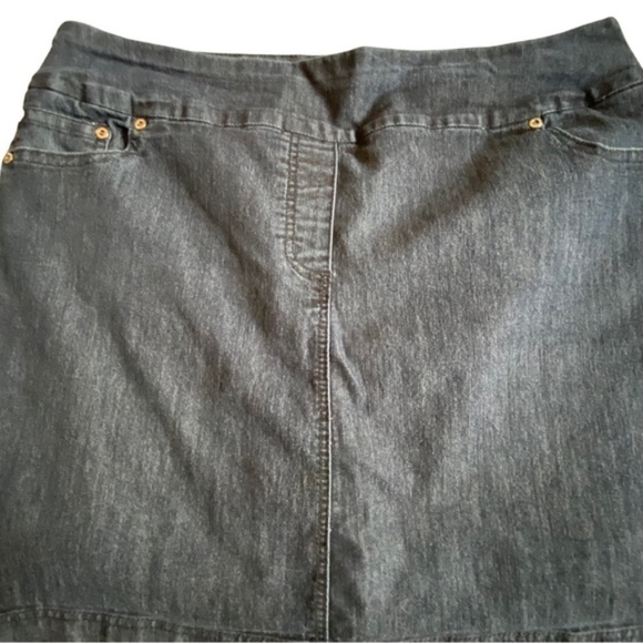 Contrast Y2K Comfy Denim Jean Skort Size 16 Plus Size Stretch Summer Medium Wash - Picture 3 of 4